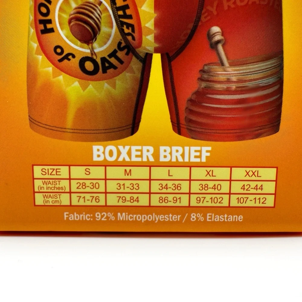 Post Honey Bunches of Oats Cereal Boxer Briefs Mens Large Underwear Novelty Gift